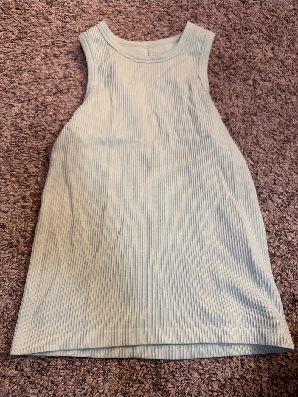 No Boundaries Ribbed Scoop Tank in Mint Green
